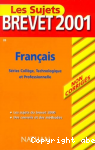 Annales brevet 2001 : Franais (non corrigs)